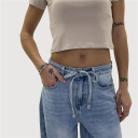 jeans con laccio barrel